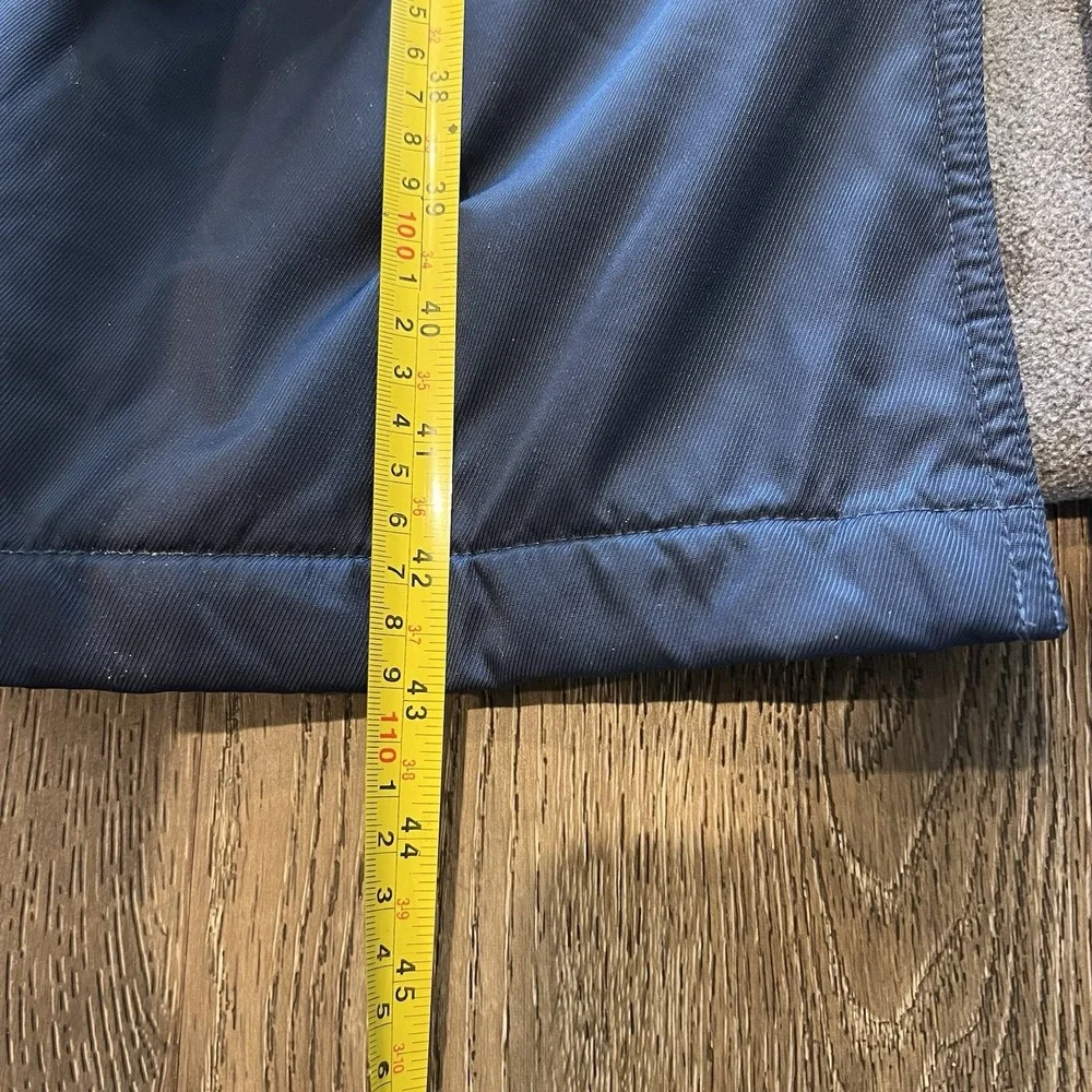 Speedo USA Team Swim Parka Men's Size Large Blue Fleece Lined Hooded Jacket